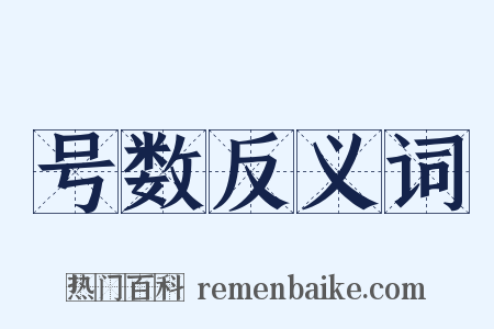 号数反义词是什么意思的图片